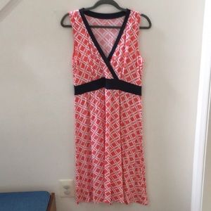 Sleeveless coral dress